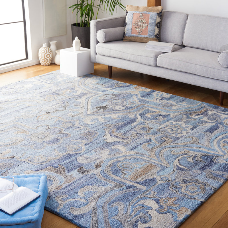 Mistana™ Castillon Handmade Blue/Gray Rug & Reviews Wayfair